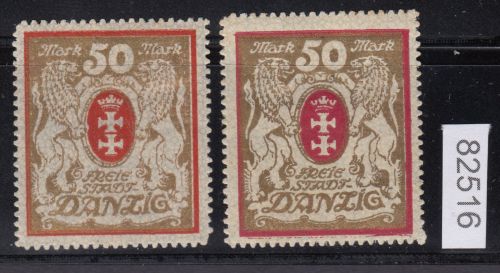 Danzig 1922 Mi.Nr. 100 Xa+b *