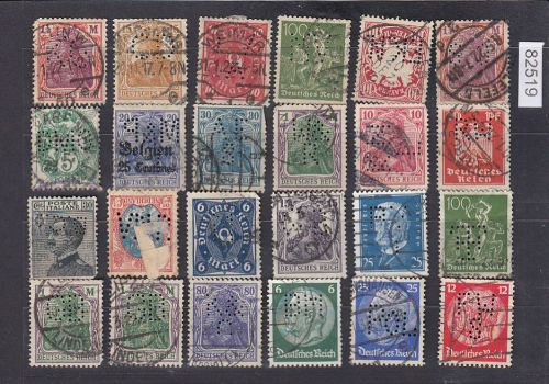 Deutsches Reich, Firmenlochungen, Perfins