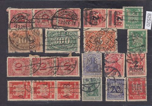 Deutsches Reich, Firmenlochungen, Perfins