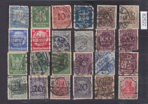 Deutsches Reich, Firmenlochungen, Perfins