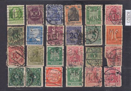 Deutsches Reich, Firmenlochungen, Perfins