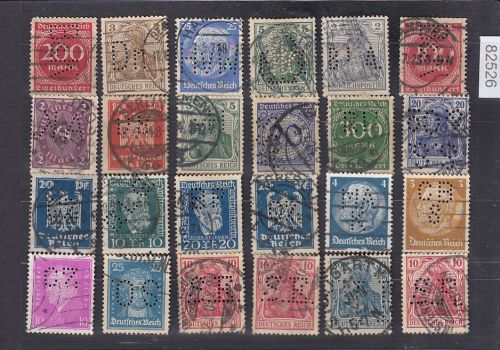 Deutsches Reich, Firmenlochungen, Perfins