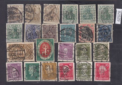 Deutsches Reich, Firmenlochungen, Perfins