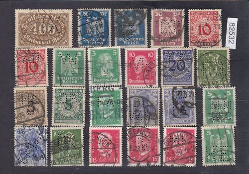 Deutsches Reich, Firmenlochungen, Perfins