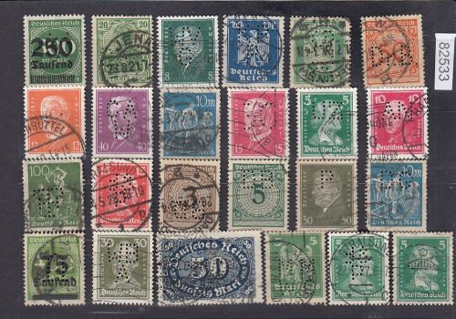 Deutsches Reich, Firmenlochungen, Perfins