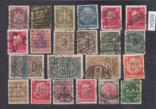 Deutsches Reich, Firmenlochungen, Perfins