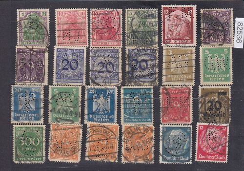 Deutsches Reich, Firmenlochungen, Perfins