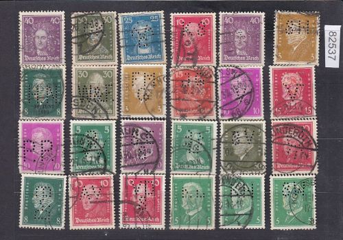 Deutsches Reich, Firmenlochungen, Perfins