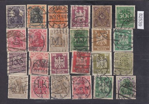 Deutsches Reich, Firmenlochungen, Perfins