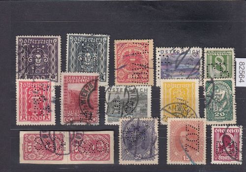 Österreich, Firmenlochungen, Perfins