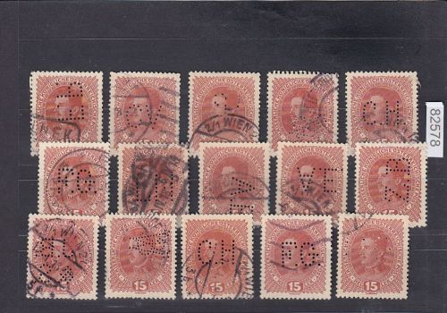 Österreich, Firmenlochungen, Perfins