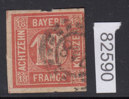 AD Bayern 1862, Mich.-Nr.: 13 b gestempelt  lesen