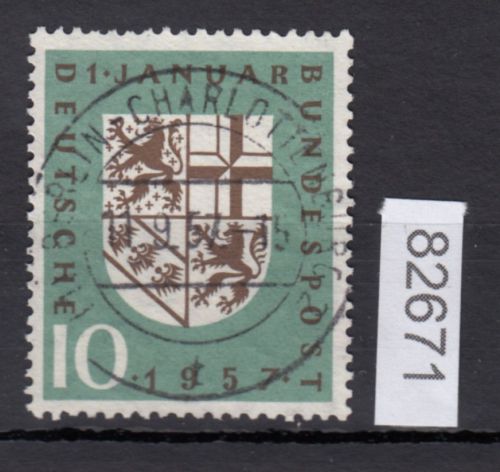 Bund 1957, Mich.-Nr.: 249 LUXUS Gestempelt + gummi  Berlin-Charlottenburg