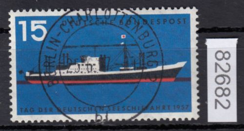 Bund 1957, Mich.-Nr.: 257 LUXUS gest.+gummi Ersttag Befund  Berlin-Charlottenburg