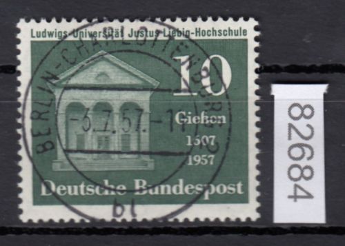 Bund 1957, Mich.-Nr.: 258 LUXUS gest.+gummi  Ersttag   Befund  Berlin-Charlottenburg