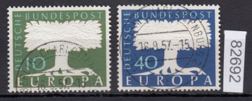 Bund 1957, Mich.-Nr.: 268+69 v LUXUS Ersttag Gest.  Berlin-Charlottenburg geprüft/Befund