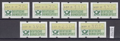 Bund 1982, Mich.-Nr.: ATM 1 **  20-300 Pf mit Zählnummer