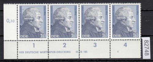 DDR 1974, Mich.-Nr.: 1942  ** DV FN  4   Eckrand  Druckvermerk