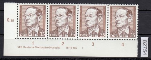 DDR 1974, Mich.-Nr.: 1945  ** DV FN 1   Eckrand  Druckvermerk
