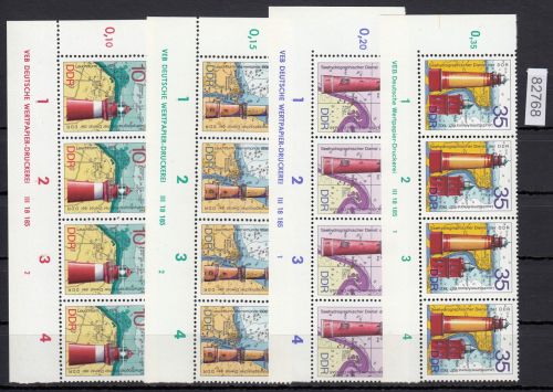 DDR 1974, Mich.-Nr.: 1953-1956  ** DV FN    Eckrand  Druckvermerk