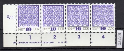 DDR 1974, Mich.-Nr.: 1963  ** DV FN 4   Eckrand  Druckvermerk