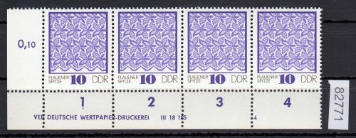DDR 1974, Mich.-Nr.: 1963  ** DV FN 4   Eckrand  Druckvermerk