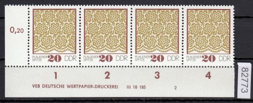 DDR 1974, Mich.-Nr.: 1964  ** DV FN 2   Eckrand  Druckvermerk
