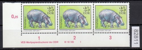 DDR 1975, Mich.-Nr.: 2034  ** DV FNr. 1   Eckrand  Druckvermerk