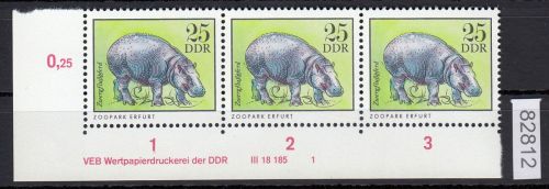 DDR 1975, Mich.-Nr.: 2034  ** DV FNr. 1   Eckrand  Druckvermerk