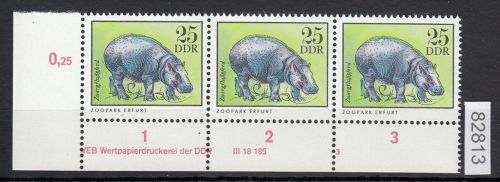 DDR 1975, Mich.-Nr.: 2034  ** DV FNr. 3   Eckrand  Druckvermerk