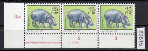 DDR 1975, Mich.-Nr.: 2034  ** DV FNr. 3   Eckrand  Druckvermerk