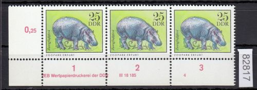 DDR 1975, Mich.-Nr.: 2034  ** DV FNr. 4   Eckrand  Druckvermerk