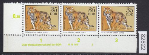 DDR 1975, Mich.-Nr.: 2036  ** DV FNr. 2   Eckrand  Druckvermerk