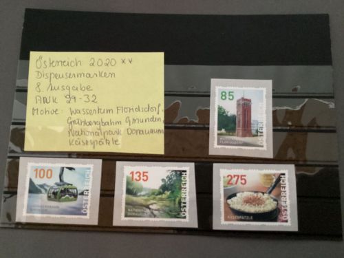 Österreich 2020 *Dispensermarken  8.  Ausgabe   ANK  29-32