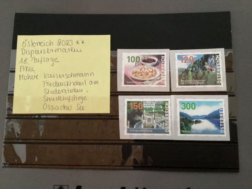 Österreich 2023* Dispensermarken  18.Ausgabe  ANK  69-72