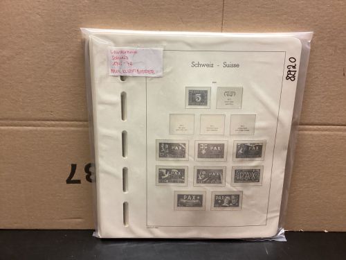 Leuchtturm Schweiz 1945-72 Vordrucke mit Klemmtaschen   Klemmbinder gebraucht
