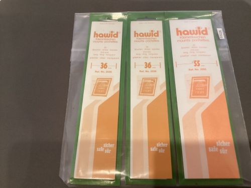 Hawid Zuschnitte Klemmtaschen  Streifen transparent  verschiedene Größen NEU