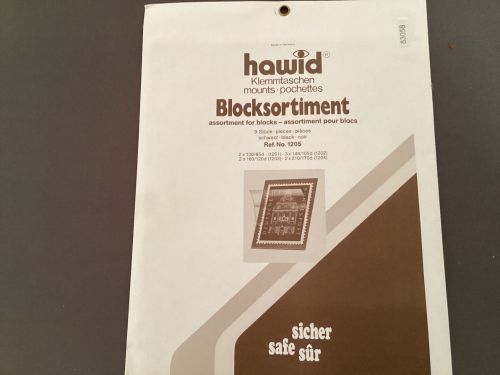 Hawid Zuschnitte Klemmtaschen Blocktaschen  verschiedene Größen schwarz NEU