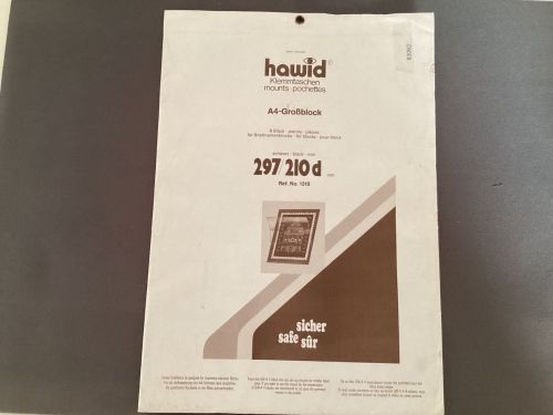 Hawid Zuschnitte Klemmtaschen Blocktaschen A4  schwarz NEU