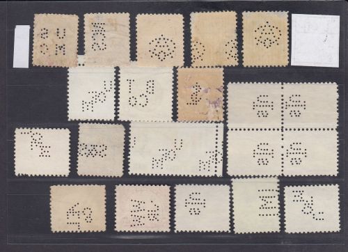 USA, Firmenlochungen, Perfins