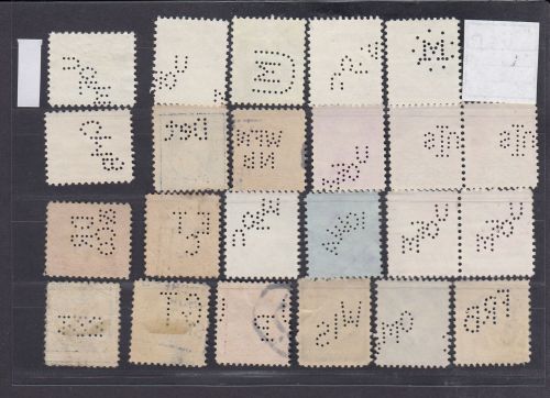 USA, Firmenlochungen, Perfins