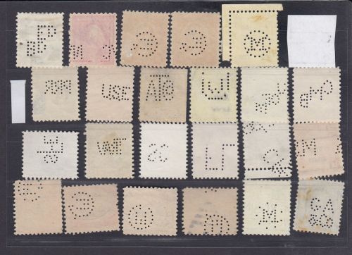 USA, Firmenlochungen, Perfins