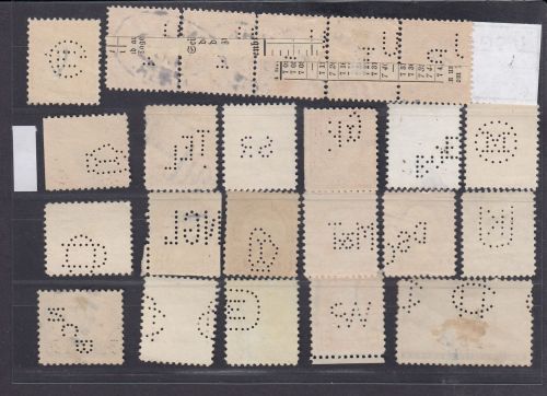 USA, Firmenlochungen, Perfins