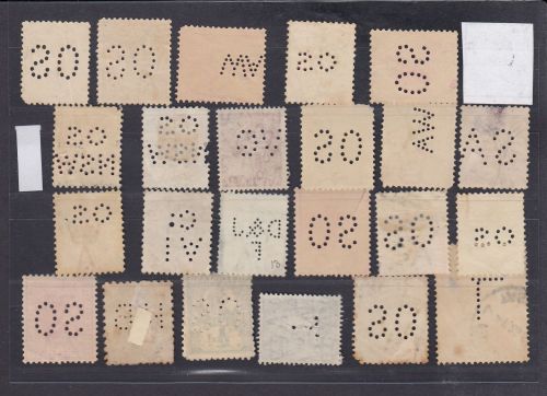 Australien, Firmenlochungen, Perfins