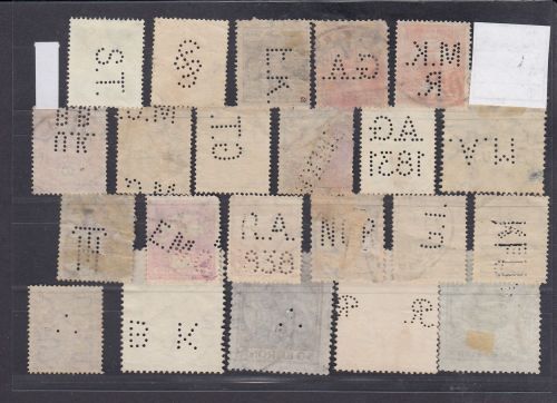 Ungarn, Firmenlochungen, Perfins