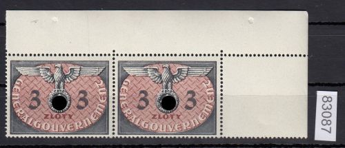 GG Dienst 1940, Mi.-Nr.  14 ** Eckrand