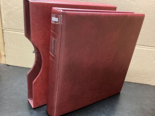 Lindner Ringbinder + Kassette  gebraucht leer rot