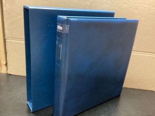 Lindner Ringbinder + Kassette  gebraucht leer blau