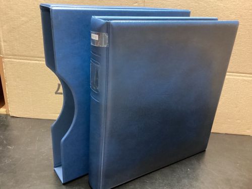 Lindner Ringbinder + Kassette  gebraucht leer blau