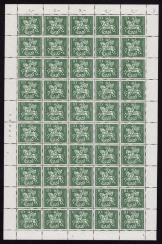 Bund 1961, Mich.-Nr.: 346 ** FN 3   Bogen Komplett   Formnummer